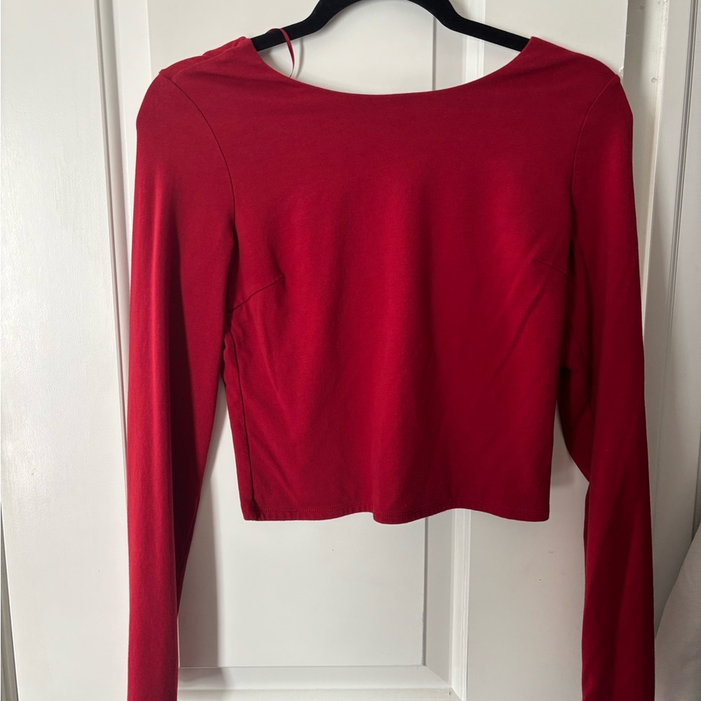 Garage Vibrant Red Long Sleeve Top